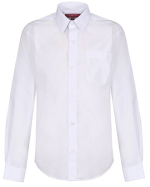 School Shirt - Long Sleeve - White (Twin Pack)
